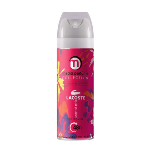 اسپری بدن 200 میل مدیا Lacouste touch For Pink